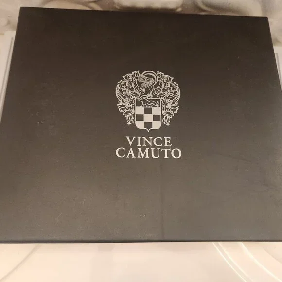 Vince Camuto Grey Leather " Bernida" Peep toe Heeled Sandals. NIB. Size Various - Picture 11 of 11